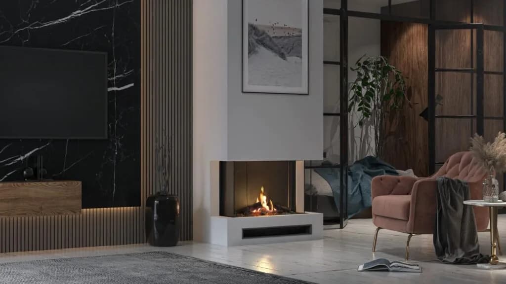 Na jakiej wysokości kominek zapewnia wygodę i estetykę w pomieszczeniu?
